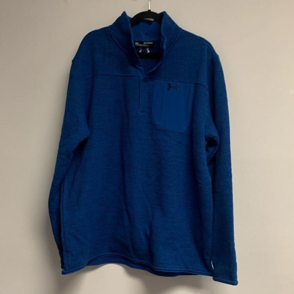 Under Armour Men's 3XL UA Specialist Henley 2.0 Pullover, Blue - Picture 2 of 9